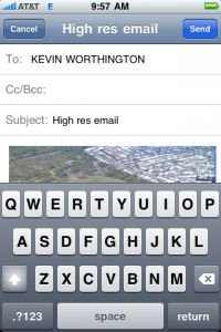 Figure 4: The full res photo in the email