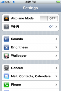 iPhone Settings